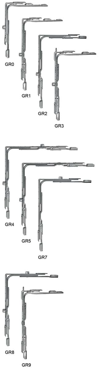 AGB -  Movimento TESI AVANT angolare anta e ribalta normale - gr / dim 0 - lbb 280 - 410 - hbb 370 - 485