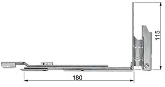 AGB -  Cerniera TESI AVANT angolare anta e ribalta completa per arco e trapezio - aria 4/12 - battuta 18 - interasse 13 - mano SX - portata (kg) 150