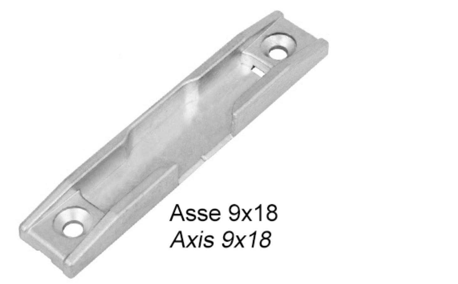 AGB -  Incontro ARIETE fisso ribalta - col. ZINCO SILVER - aria 12 - frontale 9 X 18 - interasse 9 - mano DX - SX