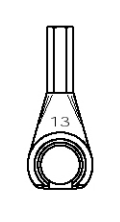 AGB -  Chiave DIME di regolazione - mat. ACCIAIO - col. NATURALE ARGENTO - note PER CERNIERE Ø 11 MM