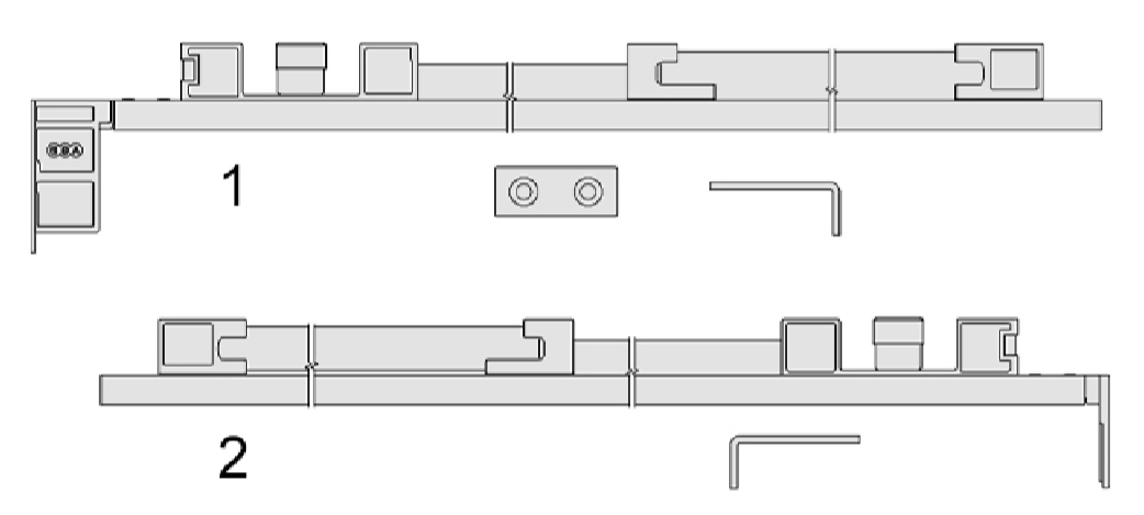 AGB -  Ammortizzatore ALZANTE IMAGO per porte scorrevoli - col. GRIGIO RAL 7035 - dimensioni FRENO APERTURA 440KG - NR1 - note GUIDA 22X22 - info PER ALZANTE SCORREVOLE