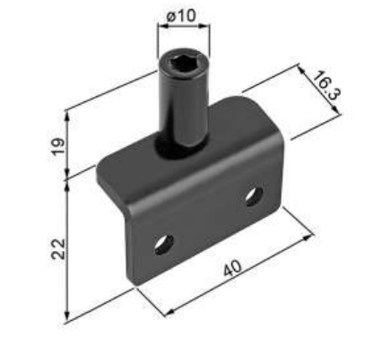 AGB -  Perno ABACO di chiusura - col. NERO - BLACK POWERAGE - note PERNO DI CHIUSURA PER MONTAGGIO A TELAIO CON BATTUTA (14 MM)