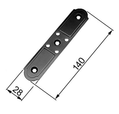 AGB -  Bandella ABACO verticale a filo - mat. ACCIAIO - col. ARGENTO - SILVER POWERAGE