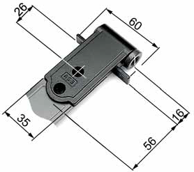 AGB -  Bandella ABACO a sbalzo - col. NERO - BLACK POWERAGE - z mm NON UTILIZZARE FERMAIMPOSTE MAGNETICO