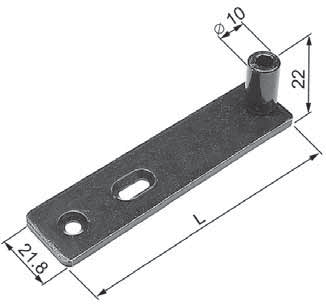 AGB -  Perno ABACO per spagnoletta su piastra lunga - mat. ACCIAIO - col. ARGENTO - SILVER POWERAGE - note PER CAPPOTTO - dimensioni 120