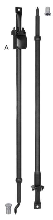 AGB -  Asta ARIETE inferiore e superiore con puntali dritti e pozzetti - hb 1750 - 2900