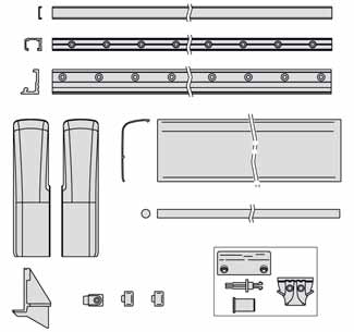 AGB -  Kit GALILEO accessori di larghezza evo 122 mm 160 kg - gruppo / dimensioni 02 - lbb 1036 - 1260