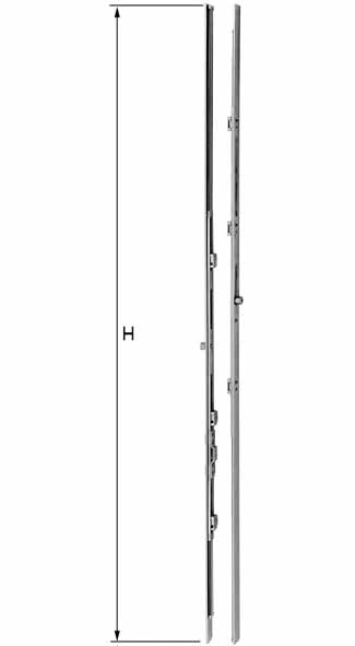 AGB -  Kit GALILEO collegamento verticale complanare - gruppo 03 - dimensioni 1140 - hbb/lbb 1411 - 1660 - altezza maniglia 500