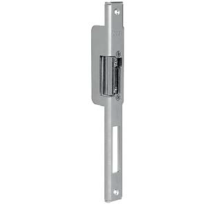 AGB -  Incontro SICURTOP registrabile elettrico ala parziale completo con frontale e blocchetto - col. ZINCO SILVER - aria 12 - frontale 24 - interasse 13 - dim. 24X243X33,5 - mano DX