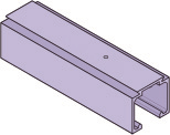 KOBLENZ -  Binario SYSTEM 0400 di scorrimento guida superiore - col. ANODIZZATO - lunghezza 6000