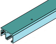 KOBLENZ -  Binario SYSTEM 0500 con rallentatore abs di scorrimento guida superiore - col. ANODIZZATO - lunghezza 6000