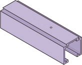 KOBLENZ -  Binario SYSTEM 0500 di scorrimento guida superiore - col. ANODIZZATO - lunghezza 1800