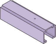 KOBLENZ -  Binario SYSTEM 0500 di scorrimento guida superiore - col. ANODIZZATO - lunghezza 6000 - lb 120 KG