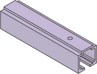 KOBLENZ -  Binario SYSTEM 0830 di scorrimento guida superiore - col. ANODIZZATO - lunghezza 300 - lb 175 KG