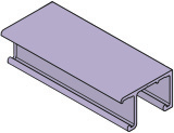 KOBLENZ -  Binario SYSTEM 1010 di scorrimento guida superiore - col. ANODIZZATO - lunghezza 6000 - lb 20 KG