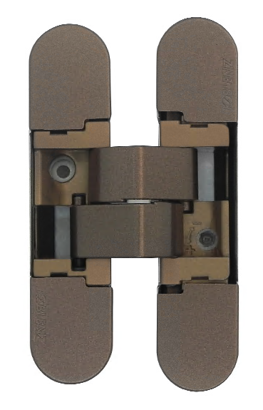 KOBLENZ -  Cerniera KOMBI 3 K1000 regolabile a scomparsa ad incasso - col. BRONZO - ø - diametro 40/52 - portata (kg) +3 -1,5 - reg. alt. ±1 - reg. pro. ±2,5 - reg. lat. APERTURA 180°