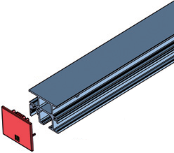 KOBLENZ -  Binario KART 40/80 di scorrimento guida superiore - lunghezza 2560 - lb 40/80 KG