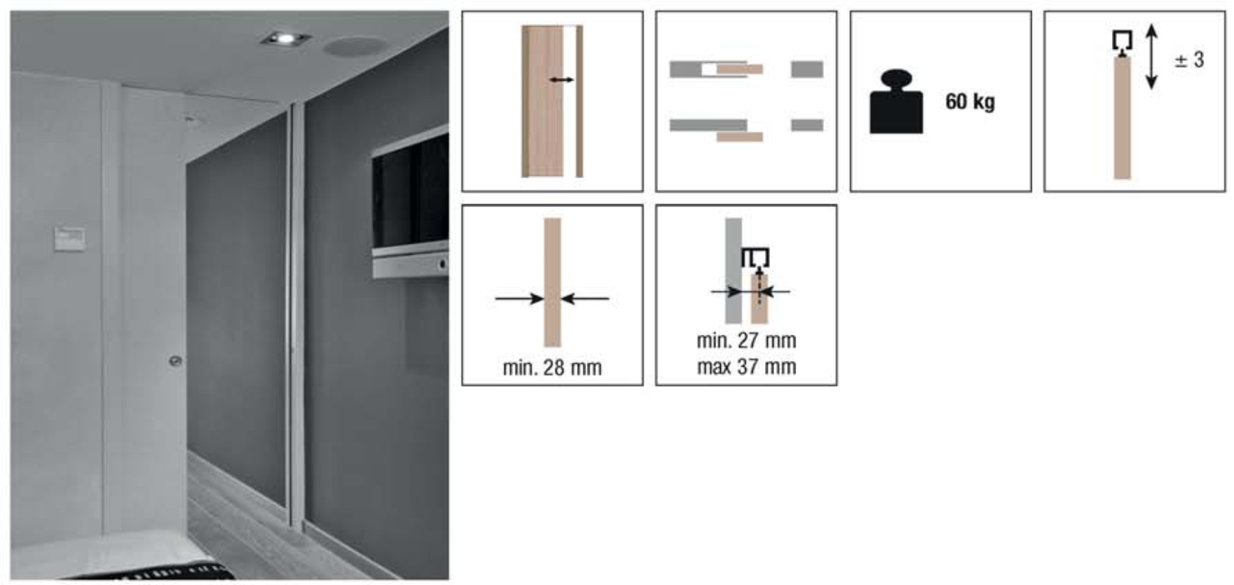 KOBLENZ -  Profilo SYSTEM 0600 per sovrapporta