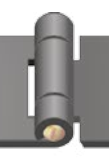 DIDIEFFE -  Spina GIOTTO PLUS + a chiodo per bandelle - mat. ACCIAIO - col. ZINCATO NERO - note SPINA PER ASSEMBLAGGIO BANDELLE - dimensioni Ø 8 X 40