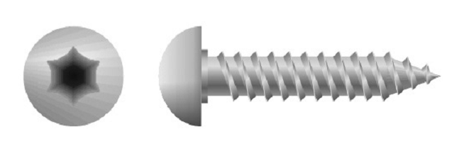 DIDIEFFE -  Vite GIOTTO FUTURA testa cilindrica torx autofilettante per mdf - col. ZINACATA BIANCA - ø mm 6,0 - l. tot 35