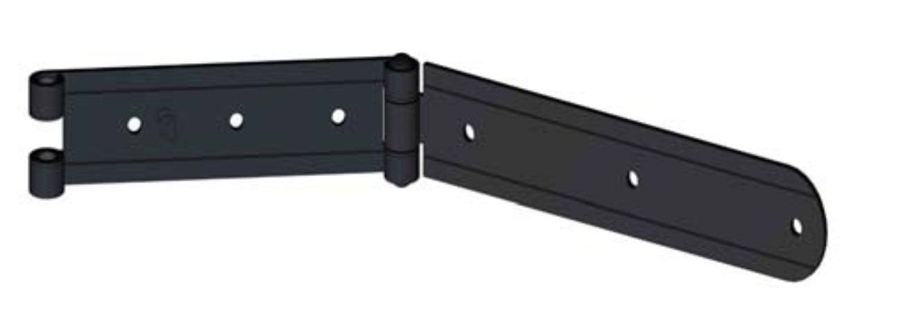 DIDIEFFE -  Bandella GIOTTO PLUS + padovana occhio laterale - col. VERNICIATO NERO - ø 8 - a  mm 229 - b mm 256 - z mm PER PVC