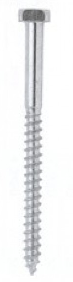 DIDIEFFE -  Vite MORDENTE testa esagonale turbovite con tassello - col. ZINACATA BIANCA - ø mm 8 - l. tot 200 - utilizzo PER CAPPOTTO
