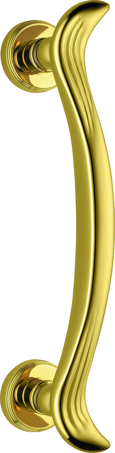COLOMBO DESIGN -  Maniglione PIUMA zancato con rosette - mat. OTTONE - col. BRONZO - interasse 210 - lunghezza 273