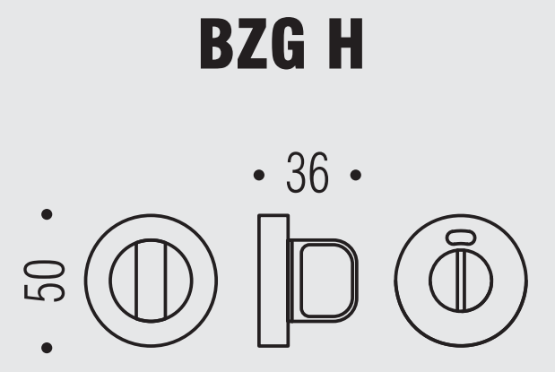COLOMBO DESIGN -  Chiavistello/nottolino BZG H tondo ribassata libero/occupato con intaglio e indicatore - mat. OTTONE - col. OROPLUS