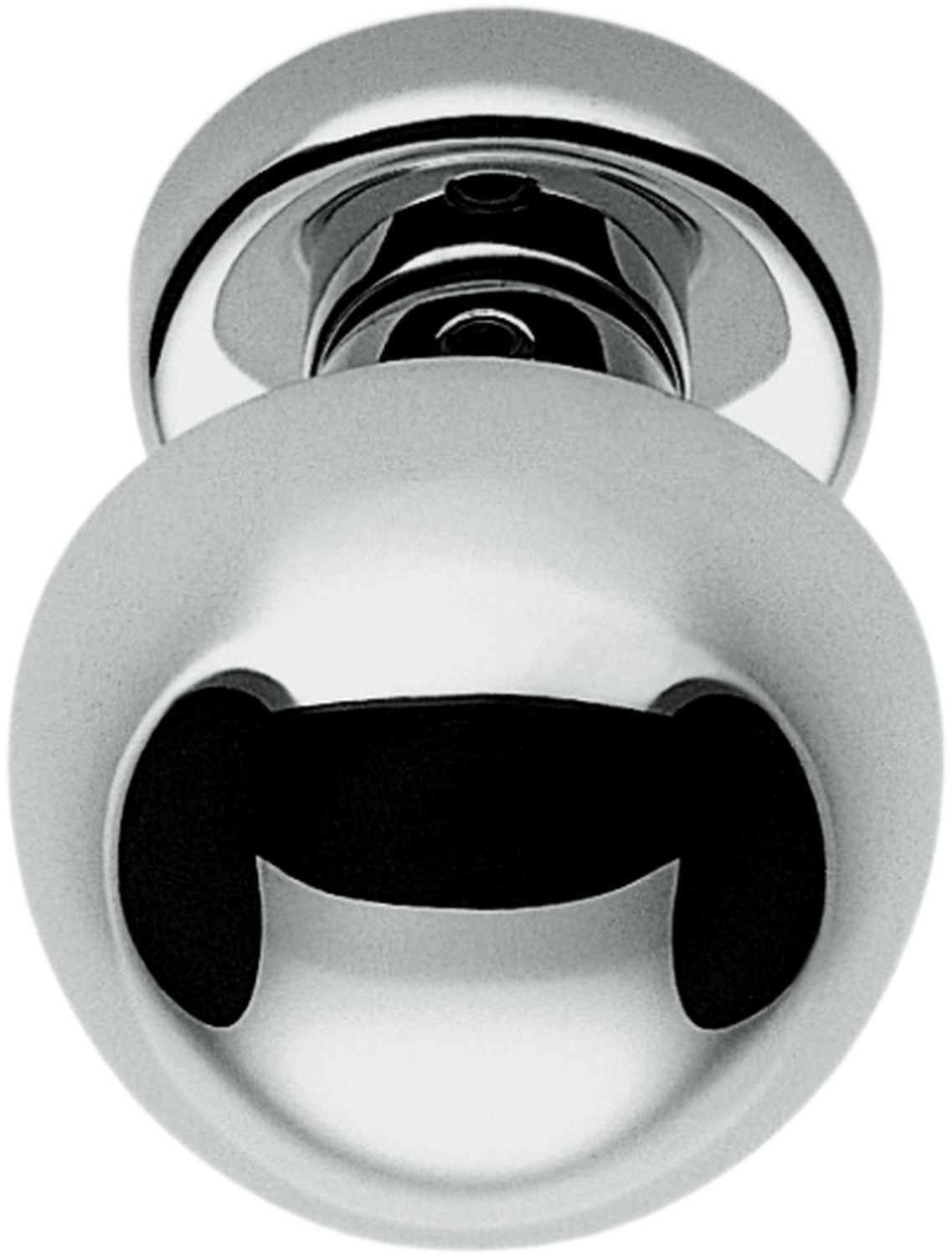 COLOMBO DESIGN -  Pomolo ROBOT tondo accoppiato con quadro rosette e bocchette tonde foro yale - col. NEROMAT - dim. Ø 55