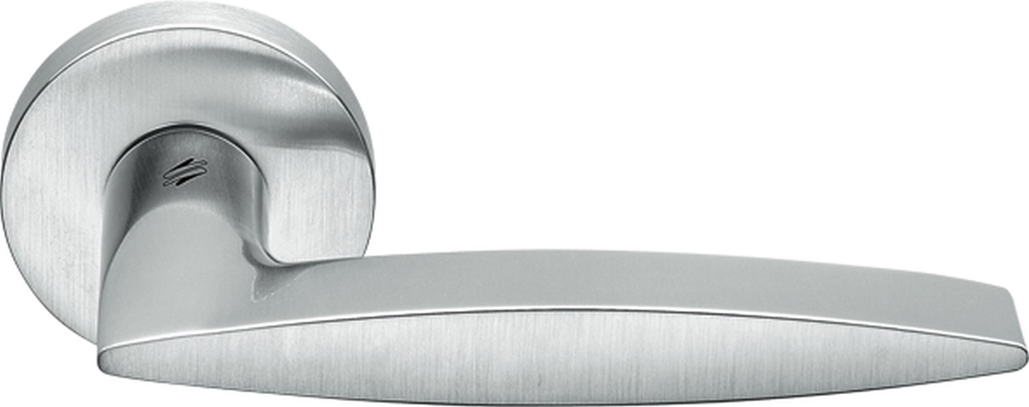 COLOMBO DESIGN -  Maniglia GAIA coppia con rosette e bocchette ovali foro yale - col. CROMO