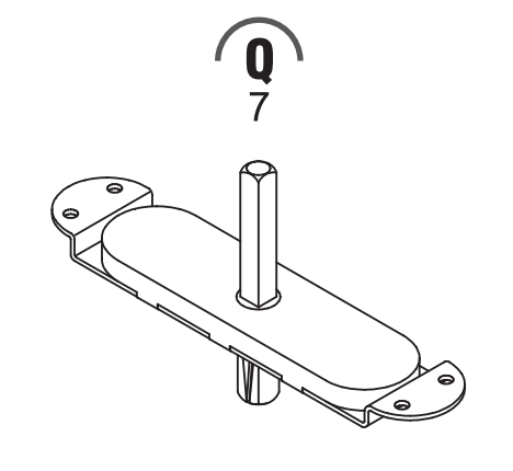 COLOMBO DESIGN -  Movimento martellina q 7 - mat. ACCIAIO - sporg. quadro 30