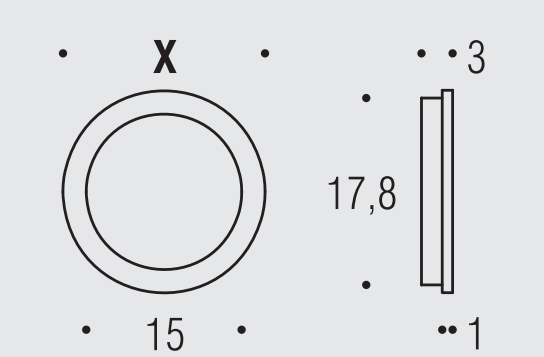 COLOMBO DESIGN -  Rondella distanziatore per maniglie - mat. NYLON - note INDICARE IL MODELLO MANIGLIA - dimensioni X = 19