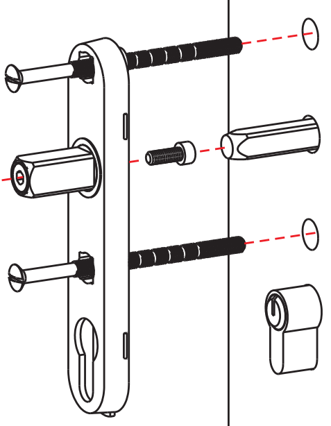 COLOMBO DESIGN -  Vite per fissaggio maniglione hs - ø mm M6 - l. tot 100