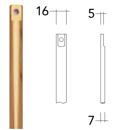 REGUITTI -  Asta OVALINO per cremonesi - mat. OTTONE - note GREZZE - dimensioni 2000