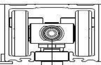 Guida ECLIPSE CENTOR superiore ad incasso - mat. ALLUMINIO - col. ARGENTO - note BINARIO - dimensioni 2400