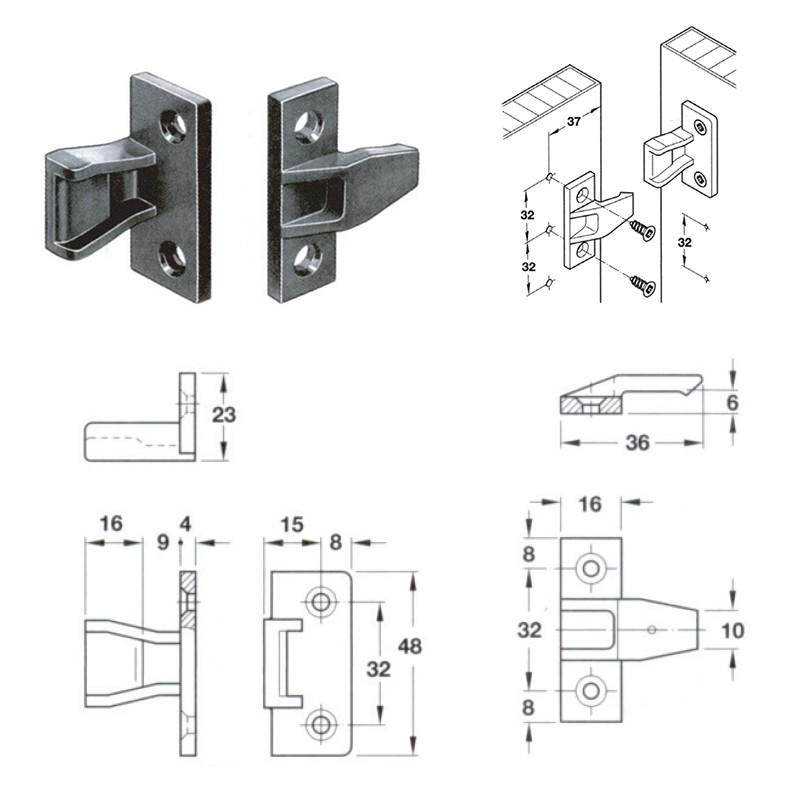 BLUM -  Giunzione Per Legno KEKU fissaggio per angoli da 90° a 180°