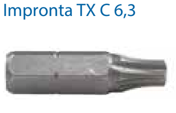 Inserto CLASSIC torx attacco esagonale 1/4 - misura/forma 6 X 26 - note PER VITI ASSY