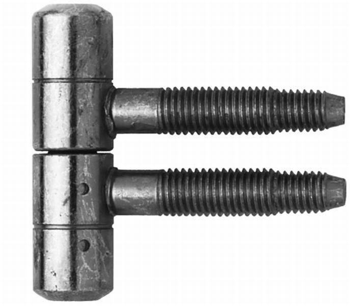 SFS INTEC -  Cerniera 10L fissa a 2 gambi - col. CROMATO SATINATO - ø - diametro 16 - portata (kg) 16