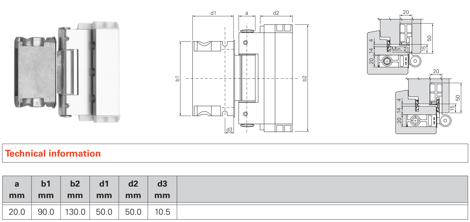 SFS INTEC -  Cerniera EASY 3D-20 regolabile ad incasso - col. NERO RAL9005 - ø - diametro 20 - portata (kg) 160 - reg. alt. +3/-2 - reg. pro. +/-3 - reg. lat. +/-2