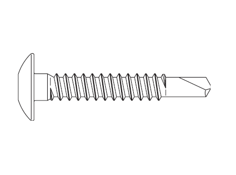 SFS INTEC -  Vite SPB testa bombata torx tamper autoforante fissaggio bandelle - col. NERO DUROCOAT DT - ø mm 4,8 - l. tot 19 - l. utile 11 - utilizzo SCURI IN PVC