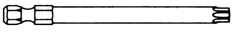 SFS INTEC -  Inserto torx tamper resistant attacco esagonale 1/4 - misura/forma T25HWX50MM - info VITI ANTIFURTO