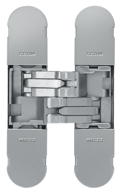 CEAM -  Cerniera 1129 (3D) regolabile ad incasso - col. CROMATO OPACO - reg. alt. -2 +2 - reg. pro. -1 +2 - reg. lat. -1 +1