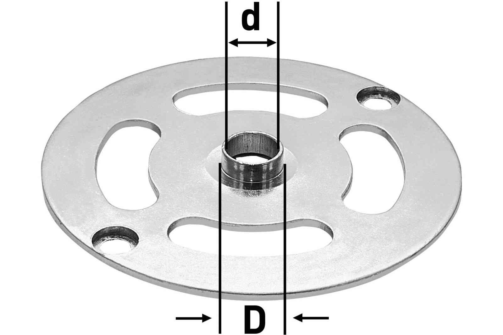 FESTOOL -  Anello a copiare per coincidenza dime - dimensioni Ø 27 - Ø 24 - note PER OF 900, OF 1000, OF 1010, KF - info ANELLO A COPIARE KR - D 27/OF 900