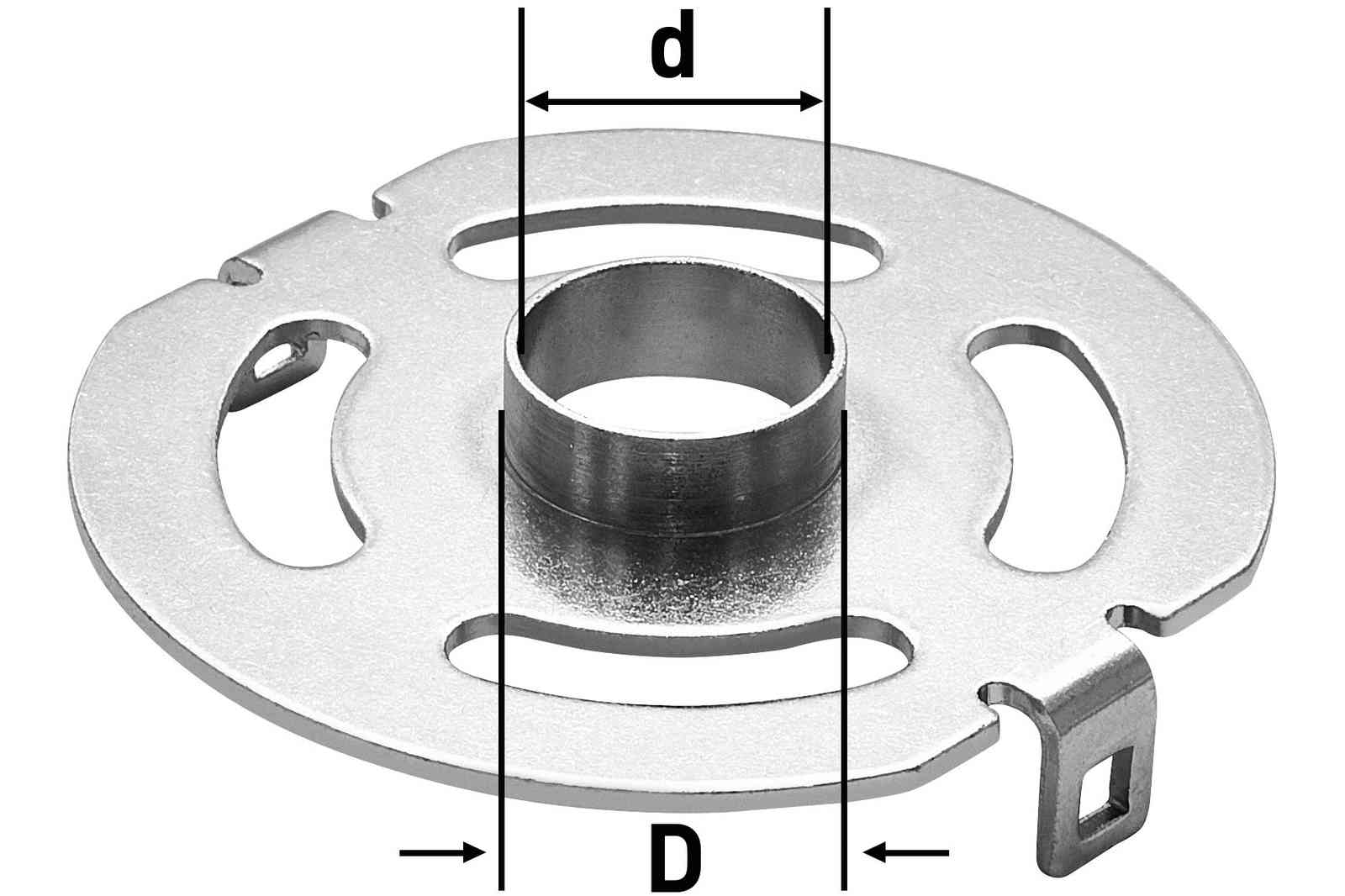 FESTOOL -  Anello a copiare per coincidenza dime - dimensioni Ø 27 - Ø 24 - note PER OF 1400 - info ANELLO A COPIARE KR - D 27,0/OF 1400