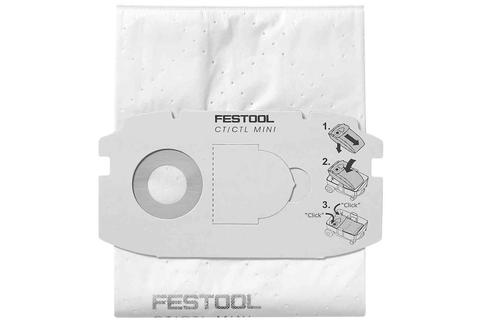 FESTOOL -  Sacchetto carta filtro - note SELFCLEAN - info FIS-CT MIDI/5 - PER CTL MIDI FINO ALL'ANO DI COSTRUZIONE 2018