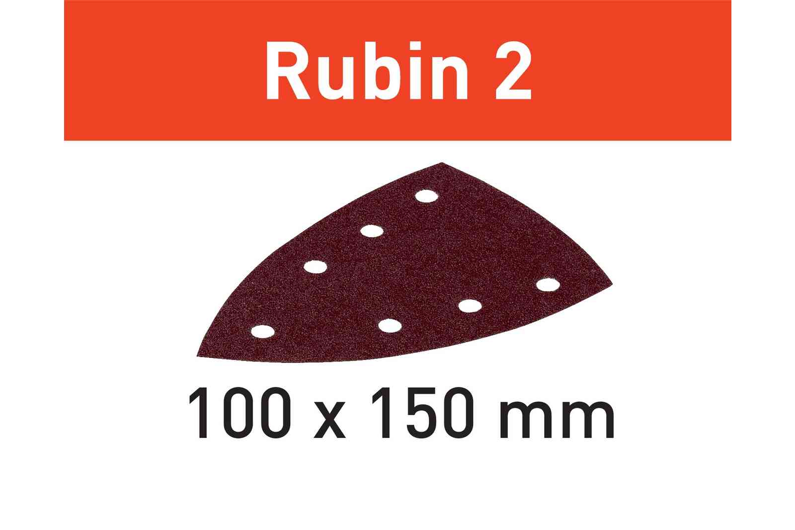 FESTOOL -  Abrasivo RUBIN 2 disco carta uso automatico per levigatura legno - metallo - resine - dimensioni 100 X 150 - grana 150 - formato 7 FORI - note PER DTS 400, DTSC 400, DS 400