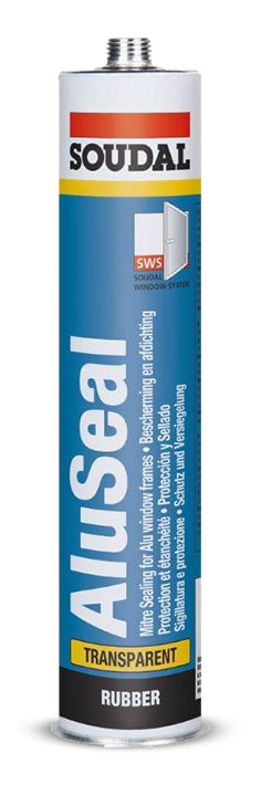 SOUDAL -  Sigillante ALUSEAL plastoelastico monocomponente per sigillatura di vetri su alluminio - col. CRYSTAL - q.ta 290 ML