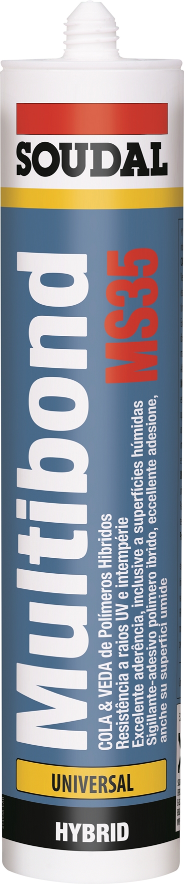 SOUDAL -  Sigillante MULTIBOND MS 35 plastoelastico monocomponente incollaggio e sigillatura - col. BIANCO - q.ta 290 ML