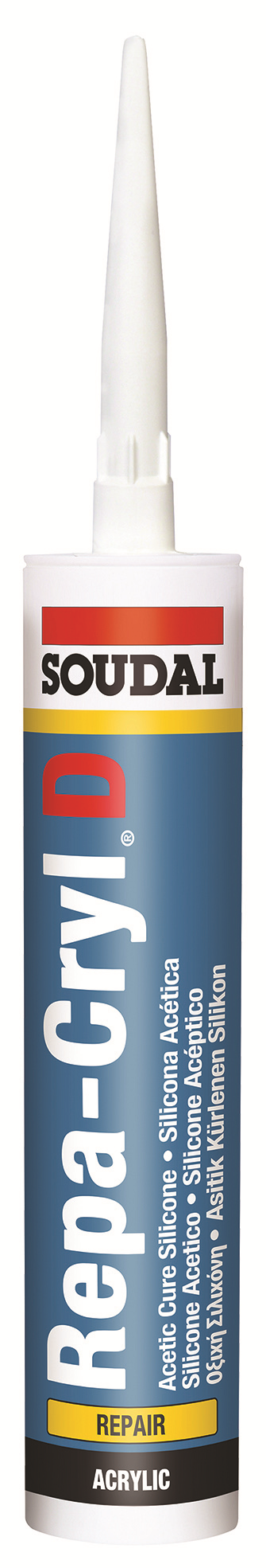 SOUDAL -  Sigillante REPACRYL D silicone acrilico effetto intonaco vernciabile - col. BIANCO RUVIDO - q.ta 310 ML