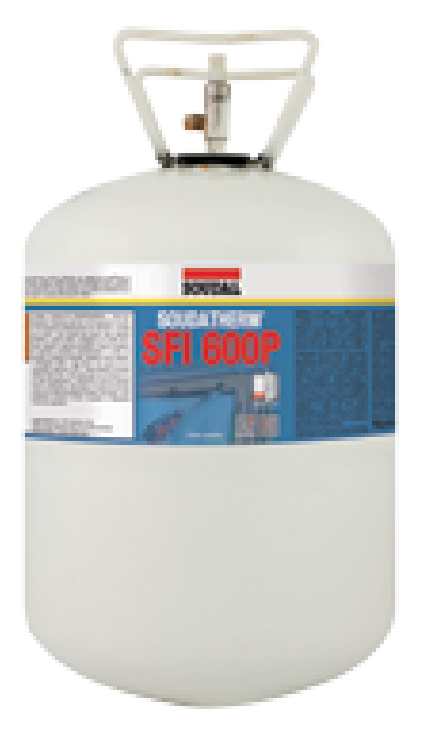 SOUDAL -  Sigillante SOUDATHERM SFI 600P schiuma adesivo poliuretanico per sigillature vetri - col. GRIGIO - q.ta 10,40 KG